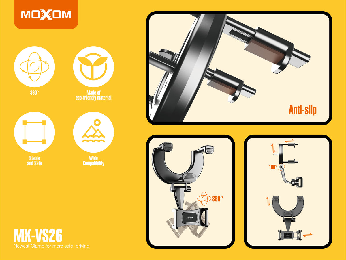 Moxom MX-VS26 Rear-View Mirror Phone Holder