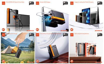 Moxom MX-PB185 Power Bank 65W Dual PD Type C Output