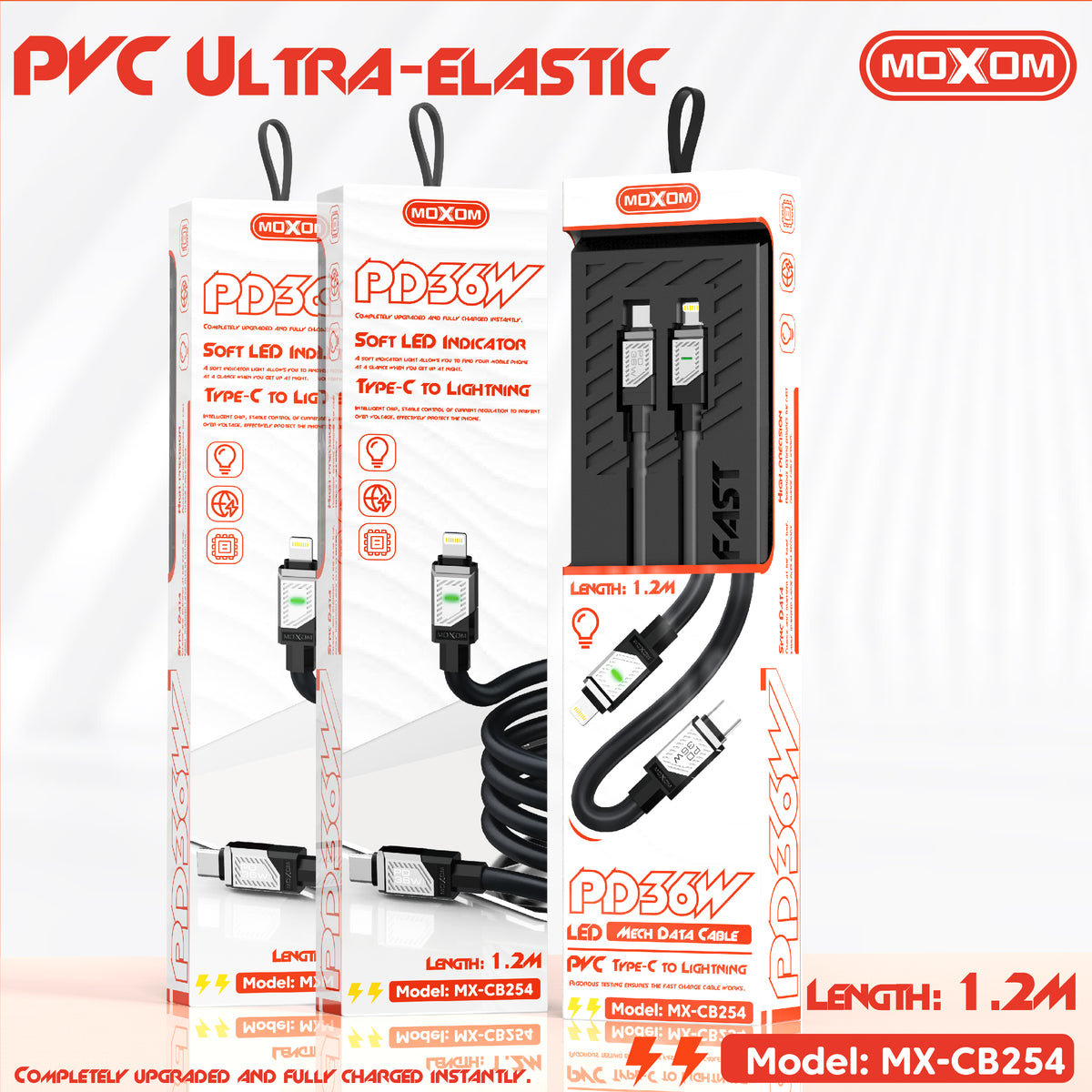 Moxom MX-CB254 PD36W LED Data Cable