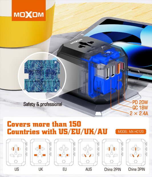Moxom MX-HC120 Universal Travel Adapter