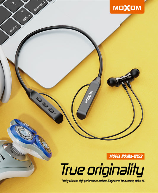 Moxom MX-WL52 Bluetooth Magnetic Neckband Earphones