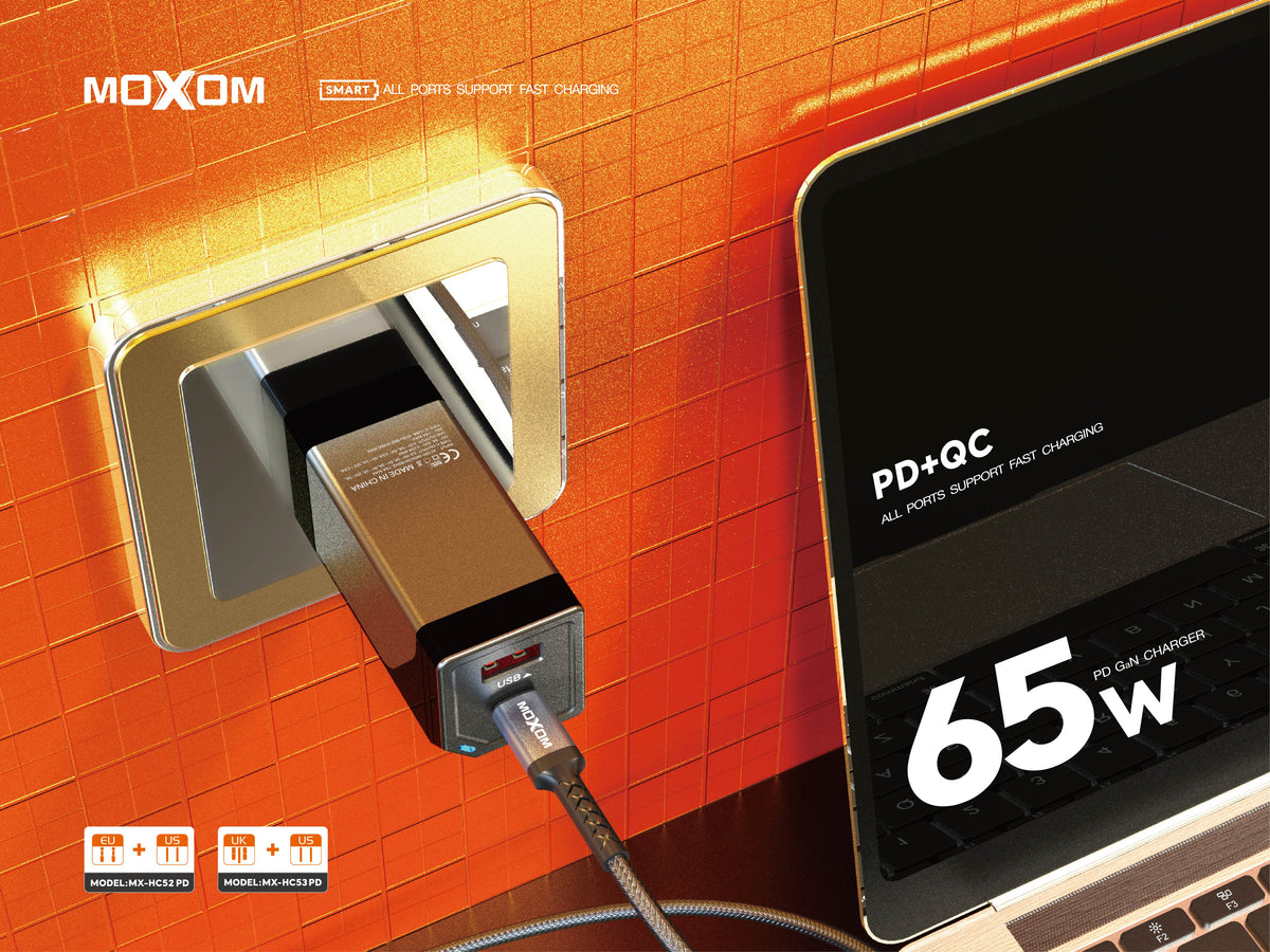 65W Power Fast PD GaN Charger Moxom MX-HC52PD