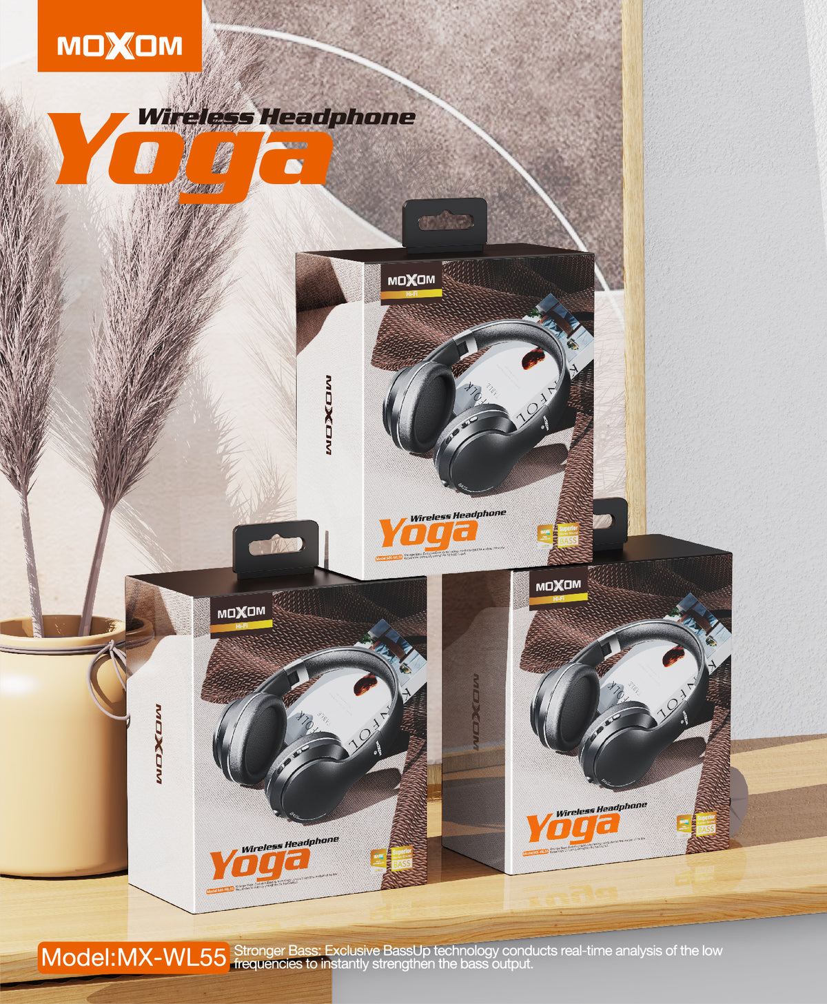 Moxom MX-WL55 Yoga Wireless Bluetooth 5.3 Headphones