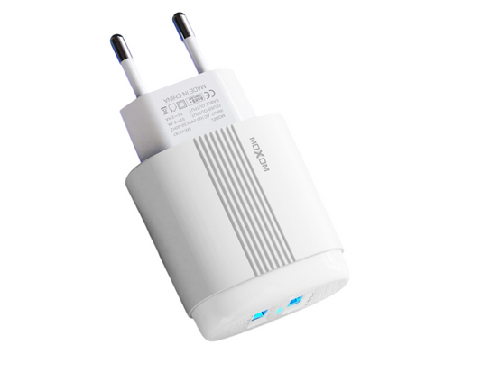 Moxom MX-HC87 Dual USB Wall Charger with Lightning Cable