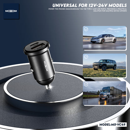 Moxom MX-VC49 Dual USB-C Car Charger