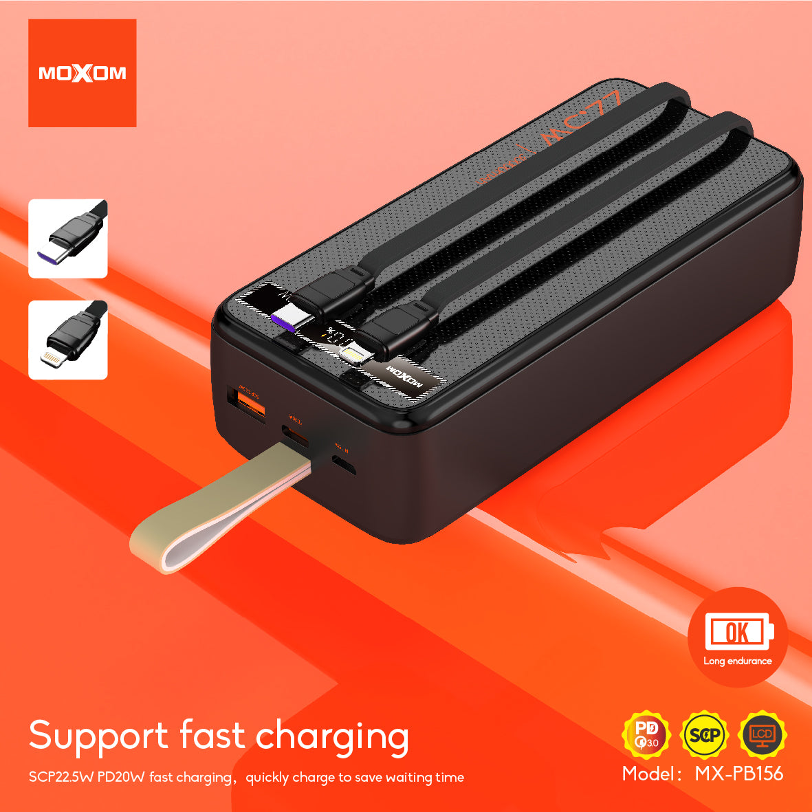 Moxom 30000mAh Fast Charging Power Bank PB156