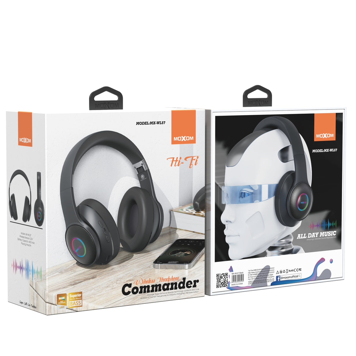 Moxom MX-WL57 Commander Wireless Bluetooth 5.3 Headphones