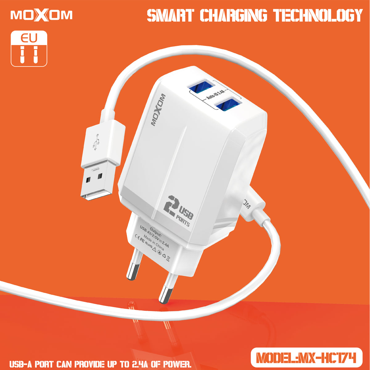 Moxom MX-HC174 Dual USB Charger