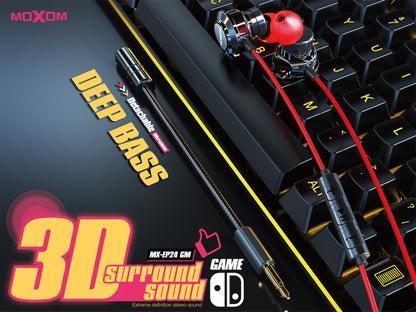 Moxom MX-EP24 GM Pilot Game Wired Earphone