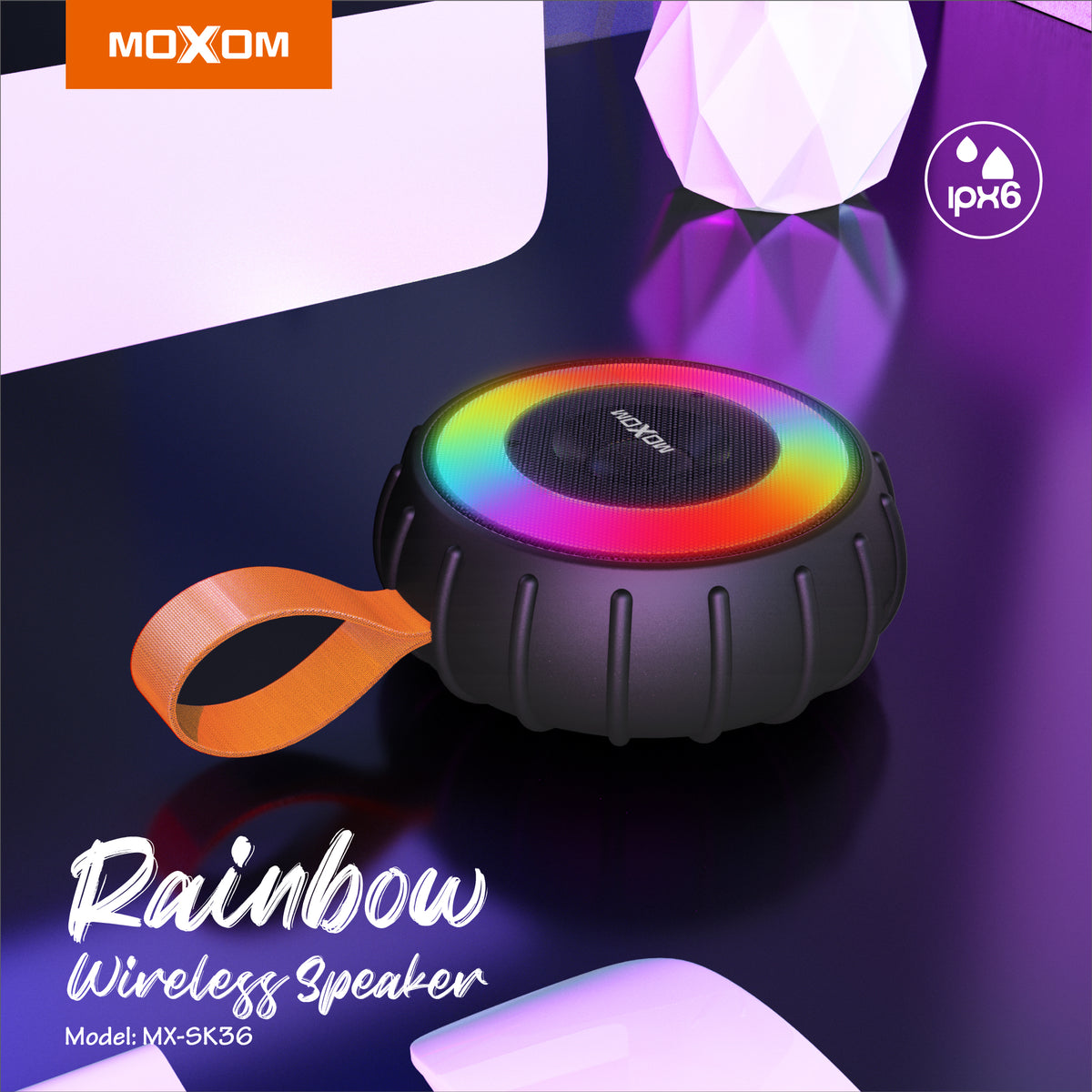 Moxom MX-SK36 Rainbow Hi-Fi Wireless Bluetooth Speaker