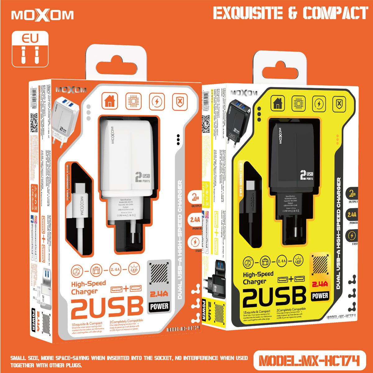 Moxom MX-HC174 Dual USB Charger