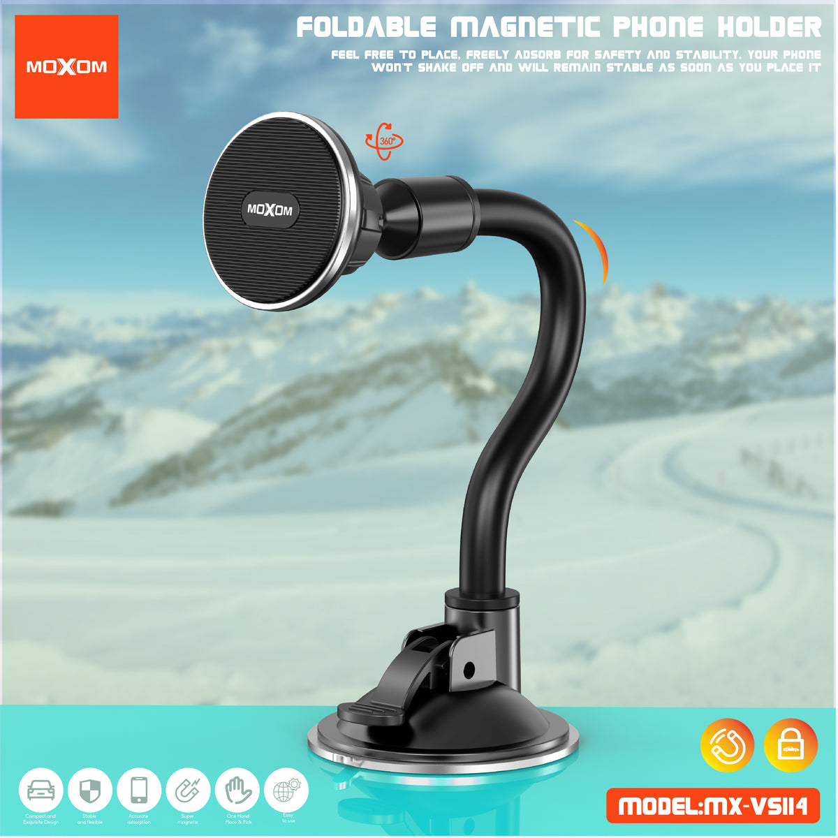 Moxom MX-VS114 Foldable Magnetic Phone Holder