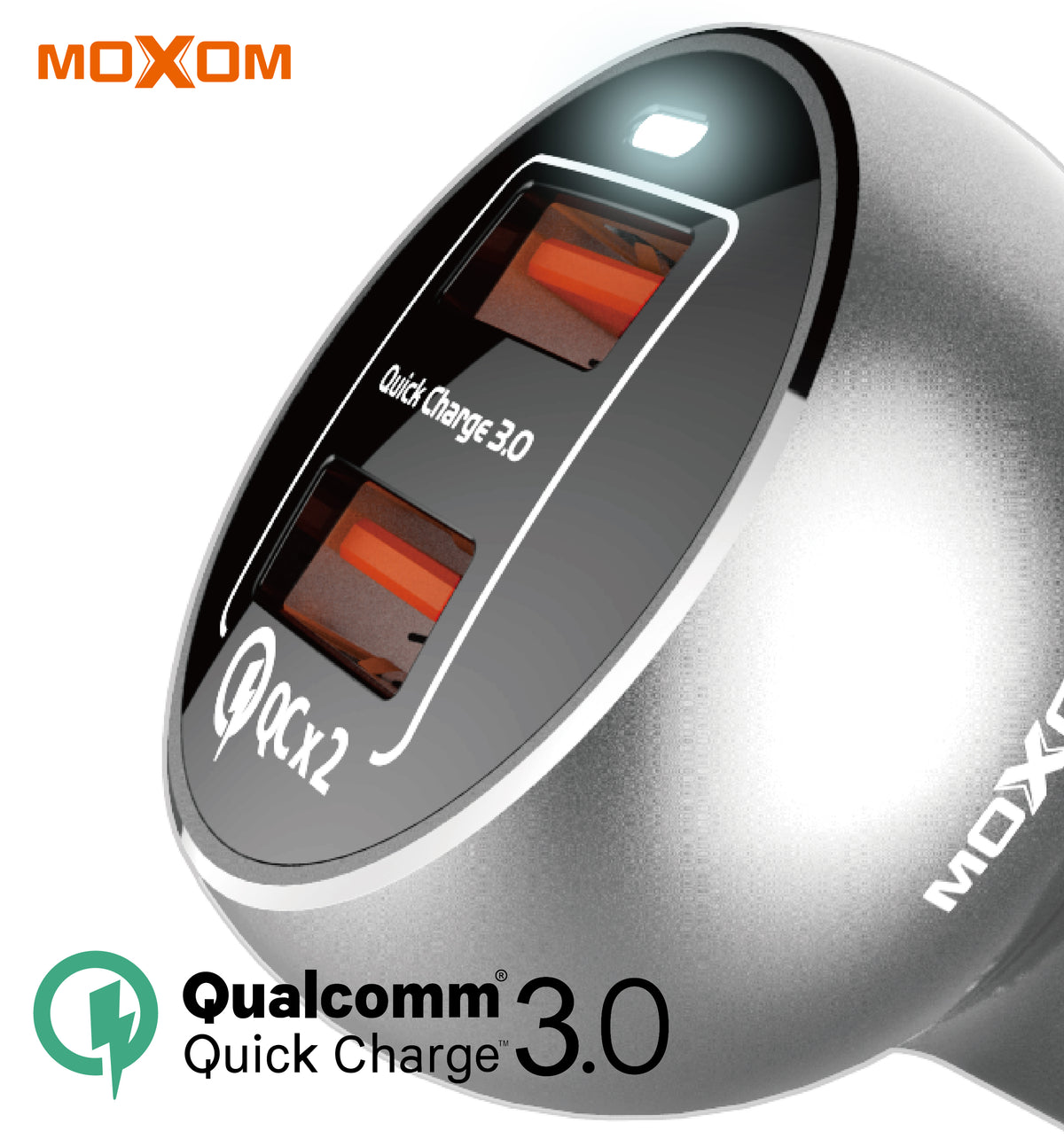 Moxom KC-13 36w Dual USB Port Quick Car Charger
