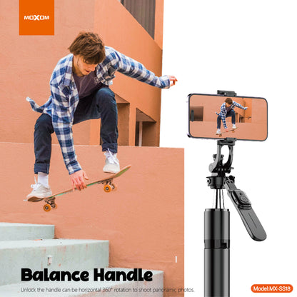 MOXOM MX-SS18 2-in-1 Selfie Stick Tripod – Extends to 2.1m, Anti-Shake, 360° Rotation, Bluetooth Remote