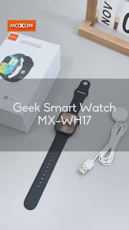 MOXOM MX-WH17 Smartwatch – 2.04" AMOLED HD Display, Bluetooth Calling, IP68, Wireless Charging
