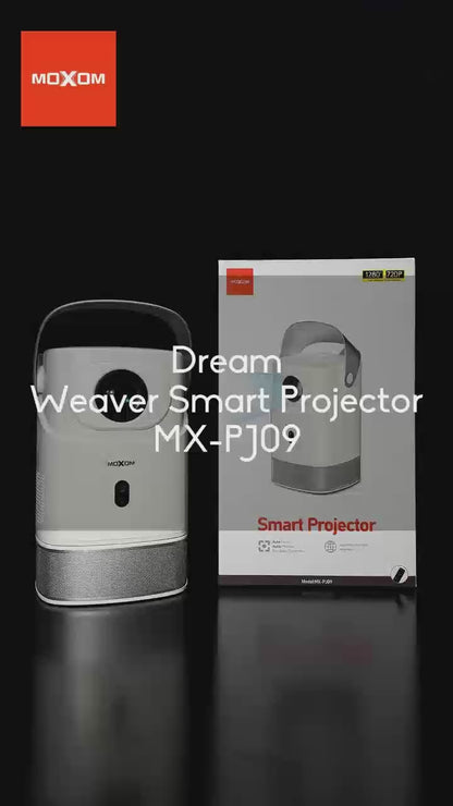 MOXOM MX-PJ09 Smart Projector – Portable Home Cinema, Big-Screen Movies & Gaming, Remote Included