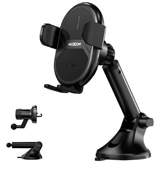 MOXOM MX-VS126WL 15W Wireless Charging Phone Holder – Infrared Sensor Auto-Clamp, Hands-Free Car Mount