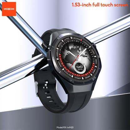 MOXOM MX-WH20 Sports Smart Watch – NFC Supported, Fitness Tracking, Call & Message Alerts, Black