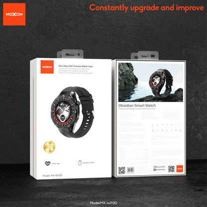 MOXOM MX-WH20 Sports Smart Watch – NFC Supported, Fitness Tracking, Call & Message Alerts, Black