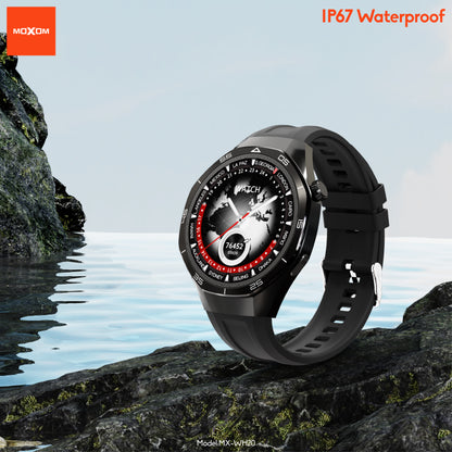 MOXOM MX-WH20 Sports Smart Watch – NFC Supported, Fitness Tracking, Call & Message Alerts, Black